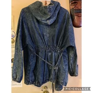 Vintage Denim Jean Hooded Jacket